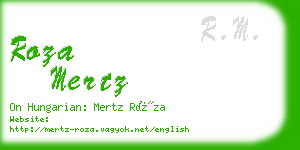 roza mertz business card